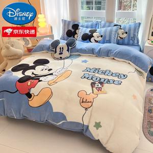 Disney Комплект постельного белья 4 предмета, 180 см, молочный бархат, Balloon Mickey