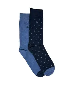 Набор из двух пар высоких мужских носков синего цвета Pertegaz, синий