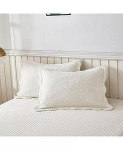 Стеганые подушки из 100% хлопка с вышивкой - King MarCielo, белый