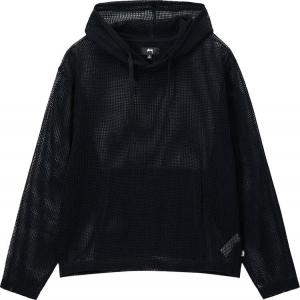 Худи Stussy Cotton Mesh Hoodie 'Black', черный