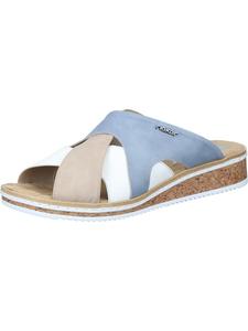 Мюли rieker, цвет nude/offwhite/blue