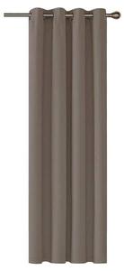 Штора HOOMstylen Blickdicht mit Ösen 1x, 1x270x140 см, серо-коричневый