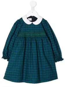 Клетчатое платье с длинными рукавами Familiar, синий