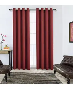 100% затемняющие термоизоляционные шторы для гостиниц с люверсами (2 шт.) Kate Aurora, red