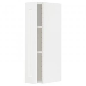 Настенный шкаф с полкой, белый Enköping/отделка под белое дерево, 20x80 см IKEA Metod