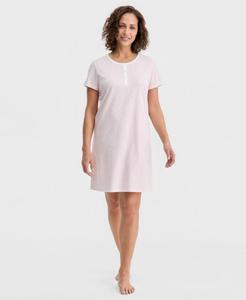 Женская хлопковая ночная рубашка-поло с принтом, размеры XS-3X Charter Club, Sweet Hearts