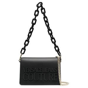 VERSACE JEANS COUTURE Полиэстеровая портативная сумка через плечо женская черная