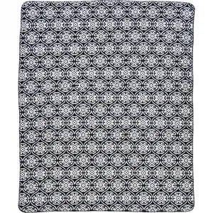 Плед Флоренция Плед с декоративной отстрочкой по краю, уютный плед Done., черно-белый