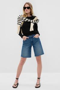 Современная футболка с длинными рукавами и круглым вырезом Gap, черный