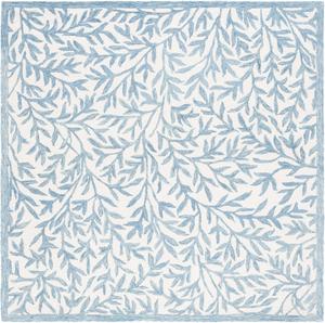 Ковер SAFAVIEH, 92 x 92 см, Jardin Collection, Ivory & Blue, ручной работы из шерсти, цветочный дизайн, идеально для гостиной, столовой, спальни (JAR753L)