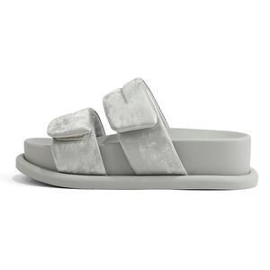 Женские стойкие к истиранию сандалии Slide CENTRAL&KITTY, серебристо-серый