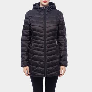 Женское легкое длинное пальто-пуховик Rokka&Rolla, которое можно сложить, черный