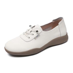 Повседневные однобортные туфли женские цвета экрю Cigna, Ecru