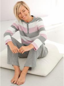 NORMANN Пижама в розово-сером меланже