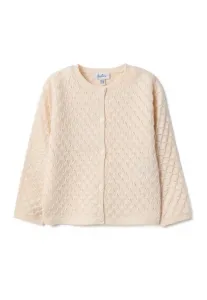 Кардиган прямого кроя с ромбовидным узором. Ovs, Beige Marl