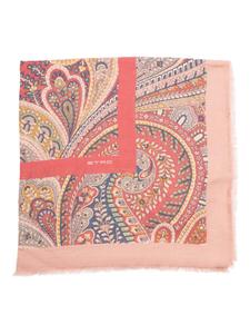 Шарф ETRO с узором пейсли, розовый