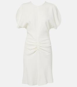 Мини-платье со сборками Victoria Beckham, слоновая кость