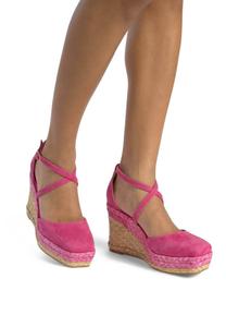 Босоножки на платформе PUNTERA REDONDEADA Y CIERRE CON HEBILLA - Platform heels Alma en Pena, цвет Fucsia Jaspeado