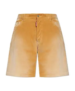 Вельветовые шорты из вельвета Dsquared2, бежевый