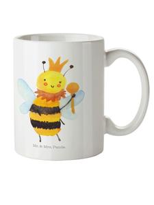 Детская кружка с рисунком пчелы и короля, без слов, белого цвета Mr. & Mrs. Panda