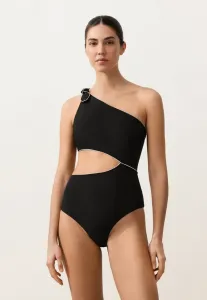 Асимметричный купальник-трикини с кантом Oysho, Black