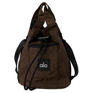 Alo Yoga Нейлоновый рюкзак Regular Unisex Dark Coffee & Black