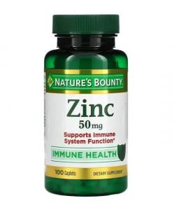 Цинк, 50 мг, 100 капсул, Nature's Bounty