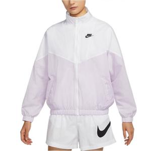 Куртка Nike Sportswear Essential Windrunner Woven, белый/сиреневый