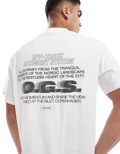 Футболка Jack & Jones с принтом на спине большого размера белого цвета