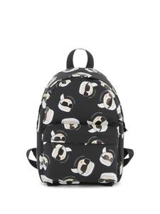 Karl Lagerfeld Kids рюкзак с принтом иконы Карла, черный