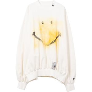 Свитшот с принтом Smiley Face Maison Mihara Yasuhiro, белый