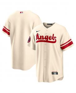 Мужская кремовая футболка los angeles angels 2022 city connect replica team Nike, кремовый