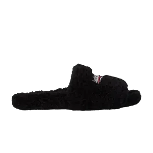 Шлепанцы Balenciaga Wmns Furry Slides 'Black', черный