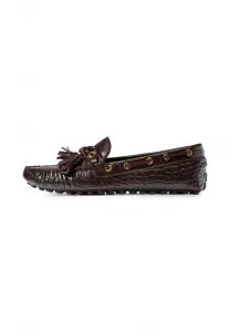 Лодочные туфли gissella для водителей Cole Haan, Ch Dk Chocolate Croc Prt Ltr