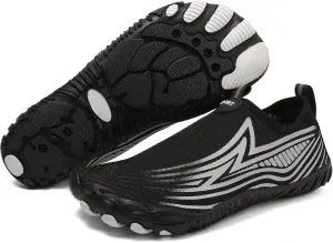 Водные тапочки для женщин и мужчин для улицы, пляжа, плавания, акваноски, быстро сохнущая обувь для ходьбы, походов, дайвинга, серфинга и водных видов спорта Toumov, черный