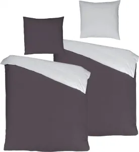 Комплект постельного белья JACK by Mistral из 4 предметов, однотонный, темно-серый/серебристый, перкаль премиум-класса, 100% египетский хлопок, размер: 4 предмета, 135x200 см Jack