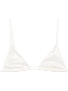 Атласный бюстгальтер-бралетт TOTEME, белый