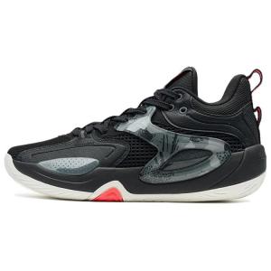 XTEP Баскетбольные кроссовки Shock Absorbers, противоскользящие, износостойкие, среднего размера, черные, мужские