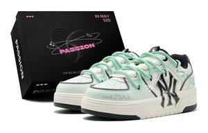 Кроссовки MLB Chunky Liner Skateboarding Shoes Unisex Low-top White, светло-зеленый