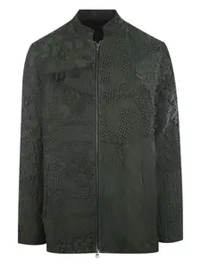 Фактурное пальто на молнии By Walid, синий