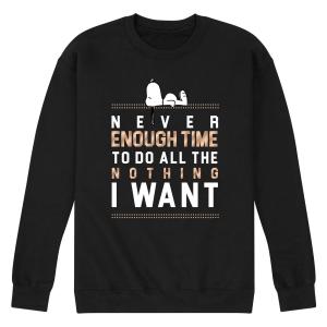Мужской свитшот с рисунком Peanuts Snoopy Never Enough Time To Do All The Nothing I Want Licensed Character
