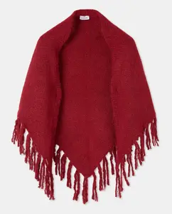 Шаль с острым краем и бахромой Tintoretto, бордовый