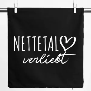 Наволочка Huuraa Nettetal in Love Gift 40x40см Черный хлопок Nettetal Present Hellweg Druckerei