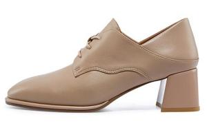 Туфли на высоком каблуке женские темно-коричневый, абрикосового цвета Harson