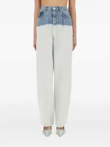 Двухцветные джинсы Moschino Moschino Jeans, белый