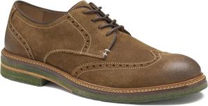 Мужские оксфорды Johnston Murphy Calder с крыльчатым носком и шнуровкой Johnston & Murphy, Snuff Waxed Suede