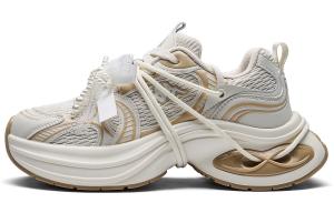 Kappa Женские кроссовки low top chunky ecru устойчивые к истиранию с поддержкой спины