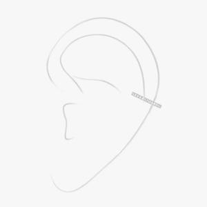 Клипса-серьга Messika Gatsby Mono Middle, белое золото/бриллиант