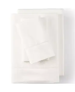 Комплект постельного белья из египетского хлопка сатинового цвета плотностью 700 нитей, не требующий глажки Lands' End, ivory