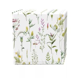 Набор салфеток из 4 шт., 100 % хлопок, 20x20 дюймов, с ботанической полосой.